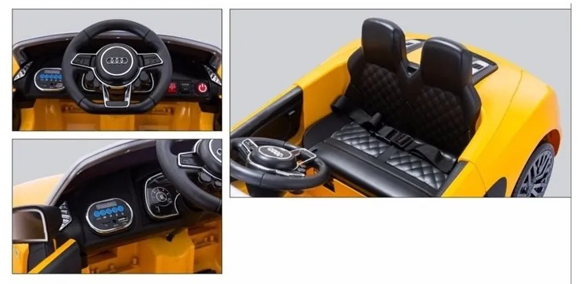 Auto na akumulator audi r8 spyder żółty