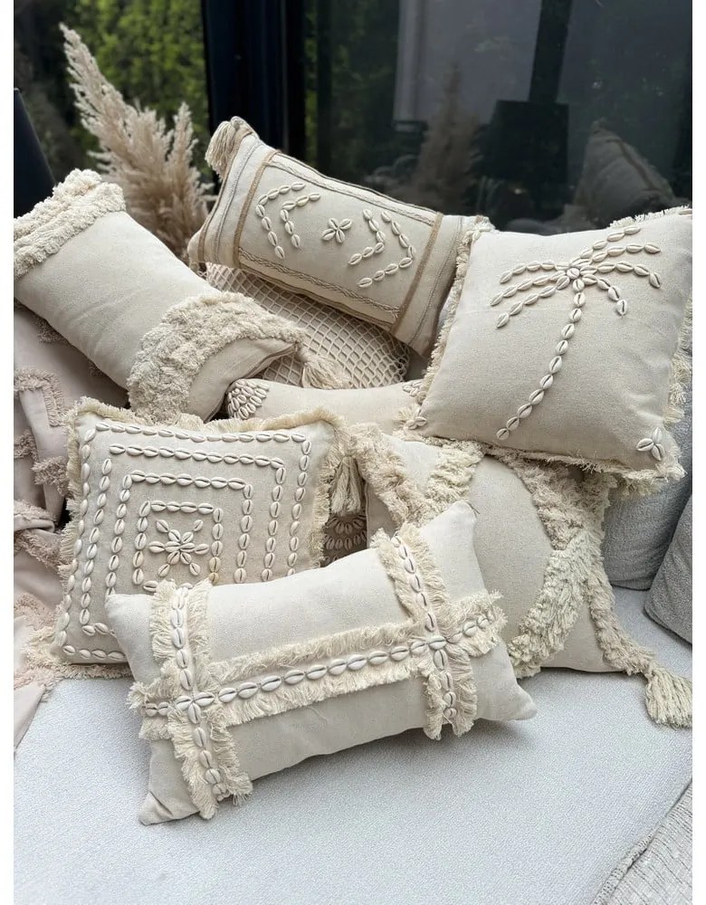 Bawełniana poszewka na poduszkę 43x43 cm Seashells – Mioli Decor