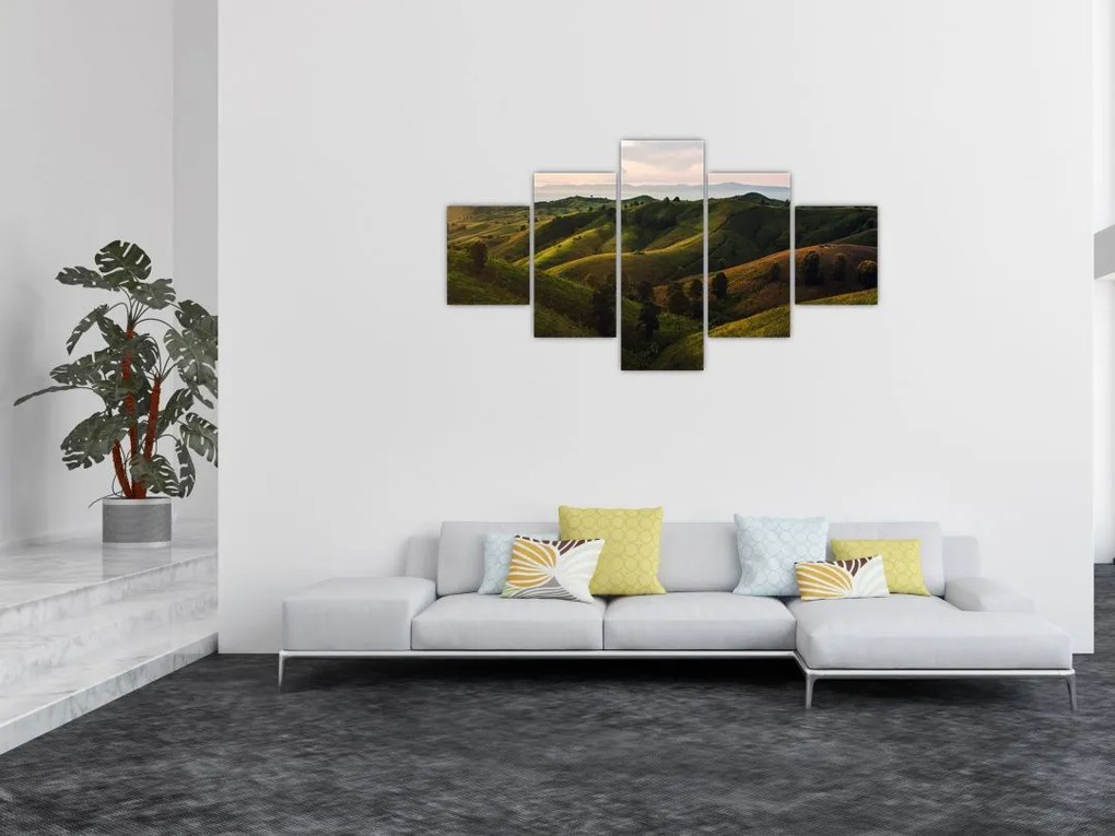 Obraz - Widok na tajskie wzgórza (125x70 cm)