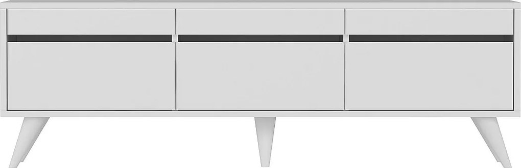 Stojak pod TV – 150 cm x 30 cm x 48 cm – Biały – MDF