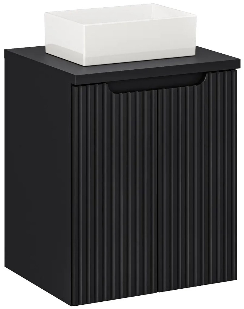 Szafka pod umywalkę NOVA BLACK 82-50-2D 50cm czarna COMAD