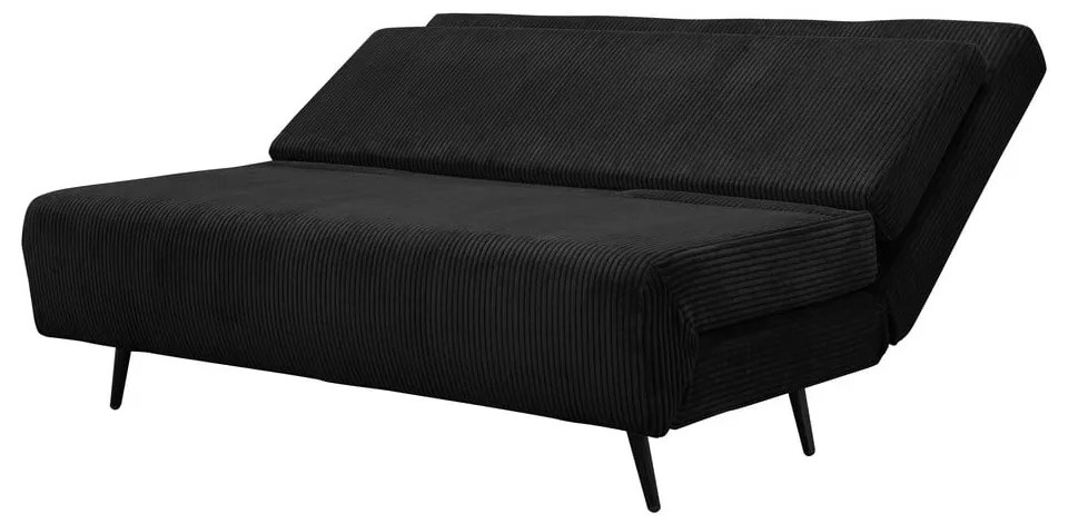 Antracytowa sztruksowa rozkładana sofa 140 cm Mallory – Støraa