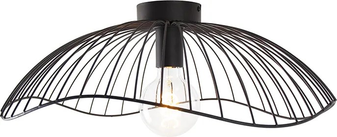 Designerska lampa sufitowa czarna 50 cm - Pua