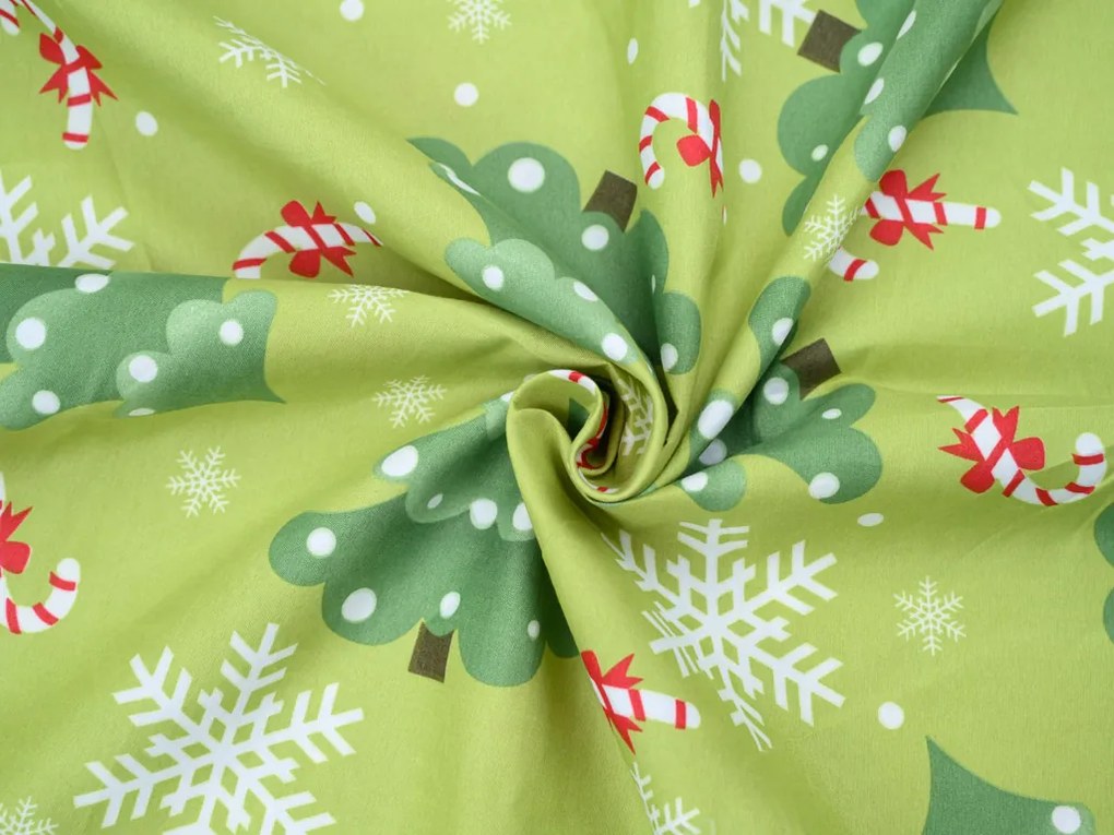 PrzytulneMieszkanie.pl PrzytulneMieszkanie.pl Pościel z mikrofibry CHRISTMAS TREE zielona Rozmiar pościeli: 70 x 90 cm | 140 x 220 cm