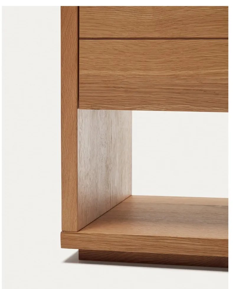 Niska komoda w dekorze dębu 200x74 cm Alguema – Kave Home