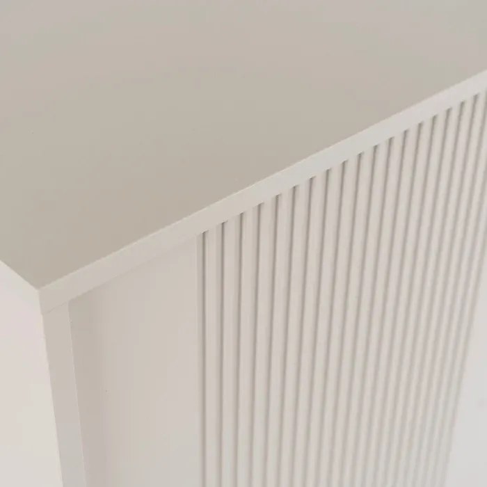 Komoda do Salonu SOFT 104 cm Kaszmir Ryflowana Dwudrzwiowa Japandi