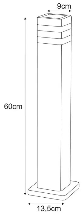 Czarna niska nowoczesna lampa ogrodowa - 14X A459 R3-R40