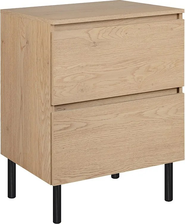 Szafka łazienkowa 60 cm z blatem górnym + nóżki meblowe, Kolor: Dąb Jasny, 60 x 80,7 x 46 cm