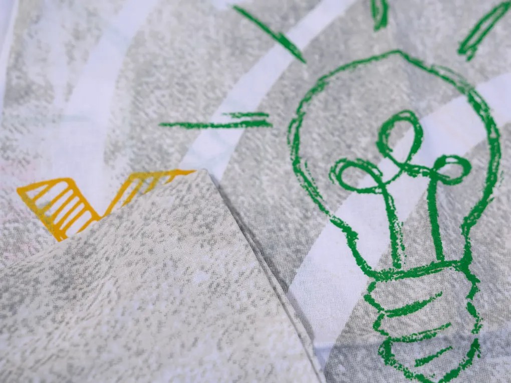 PrzytulneMieszkanie.pl PrzytulneMieszkanie.pl Pościel dziecięca NUMBERS szara Rozmiar pościeli: 80 x 80 cm | 135 x 200 cm