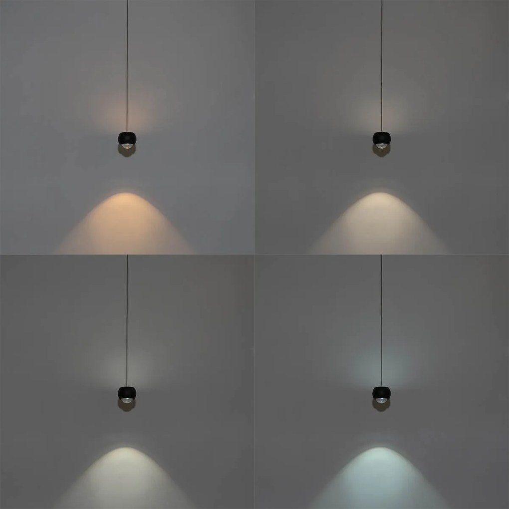 Nowoczesna czarna lampa wisząca do systemu szynowego jednofazowego z LED - Magnetic Lance