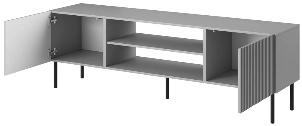 ACERA RTV-1 stolik szafka RTV 180 cm szary nogi czarny nowoczesny