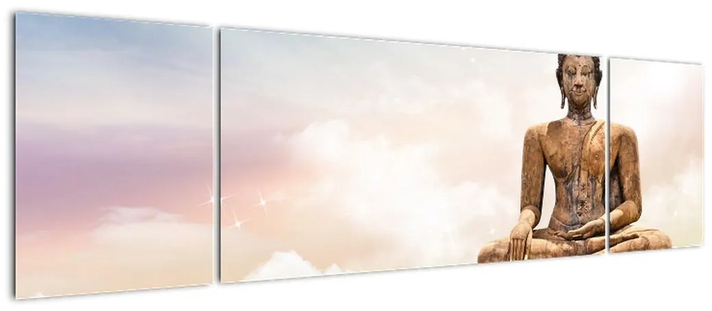 Obraz - Budda nadzorujący ziemię (170x50 cm)