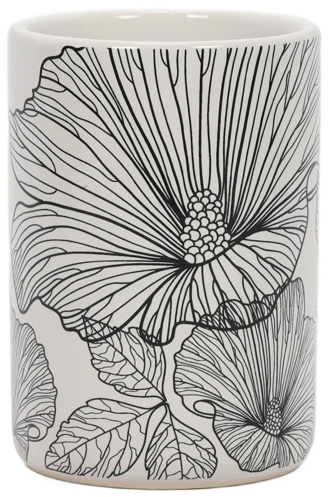 Kubek na szczoteczki do zębów BLACKFLORA, ceramiczny