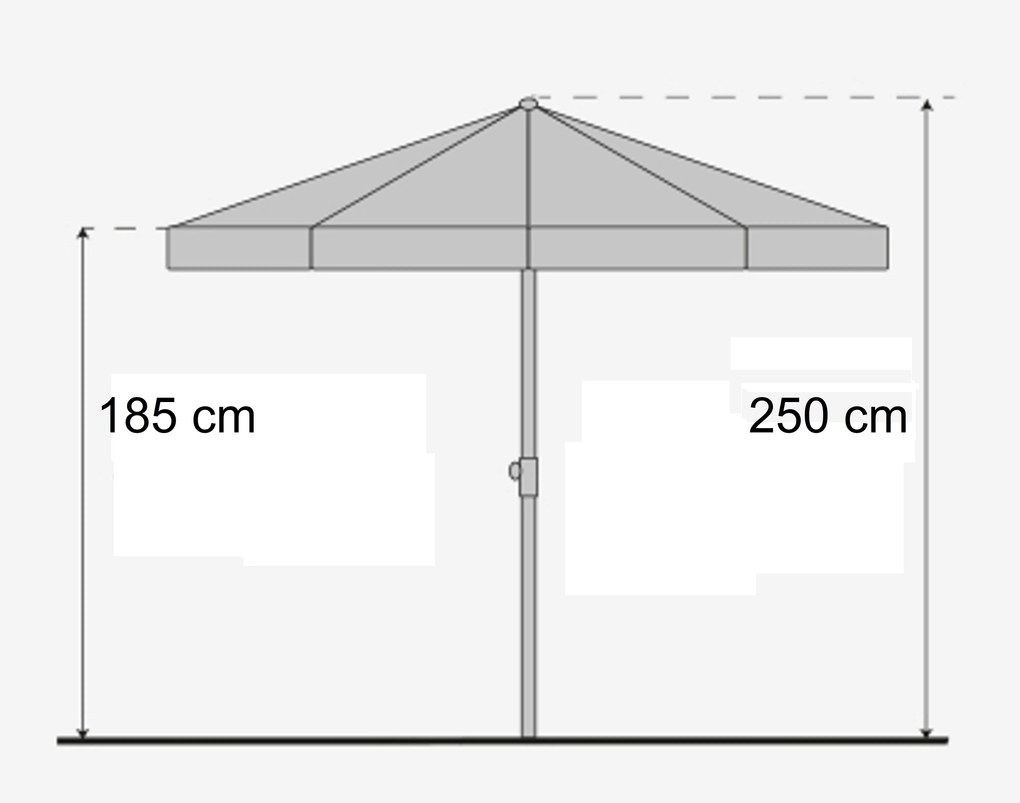 Derby MEXICO parasol ogrodowy 240 cm czerwony