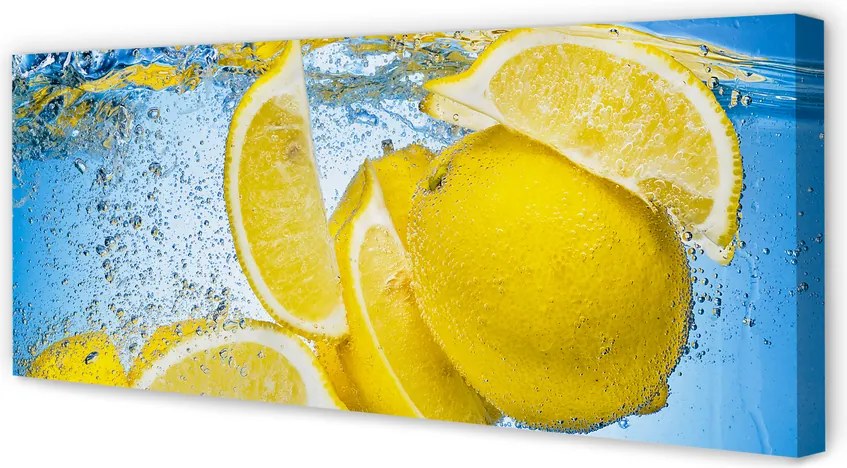 Zdjęcie na płótnie Cytryny Zanurzone w Wodzie