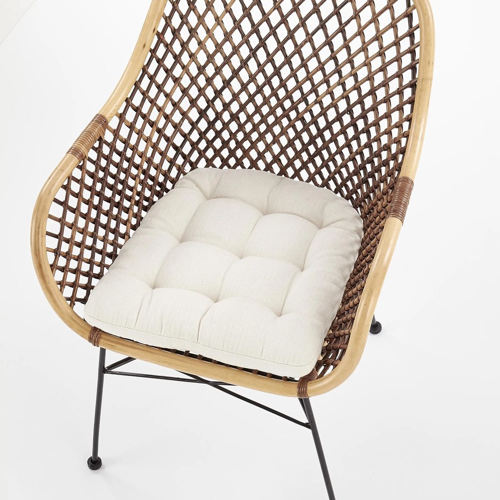 Rattanowe krzesło na metalowych nogach K336