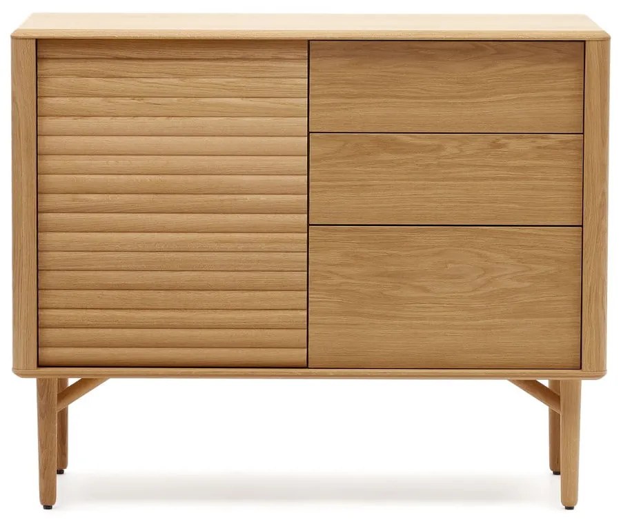 Niska komoda w dekorze dębu 105x86 cm Lenon – Kave Home