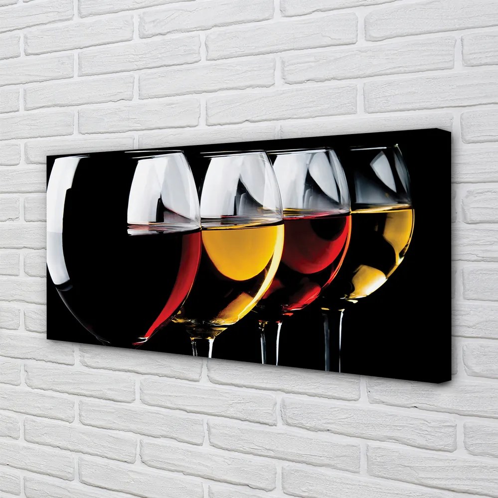 Fotoobraz na płótnie Minimalistyczne Kieliszki W Czerni