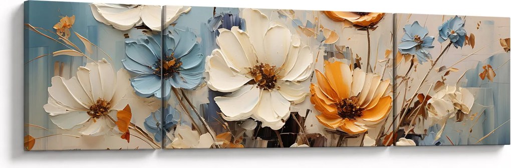 Obraz - Bukiety, malarstwo (170x50 cm)