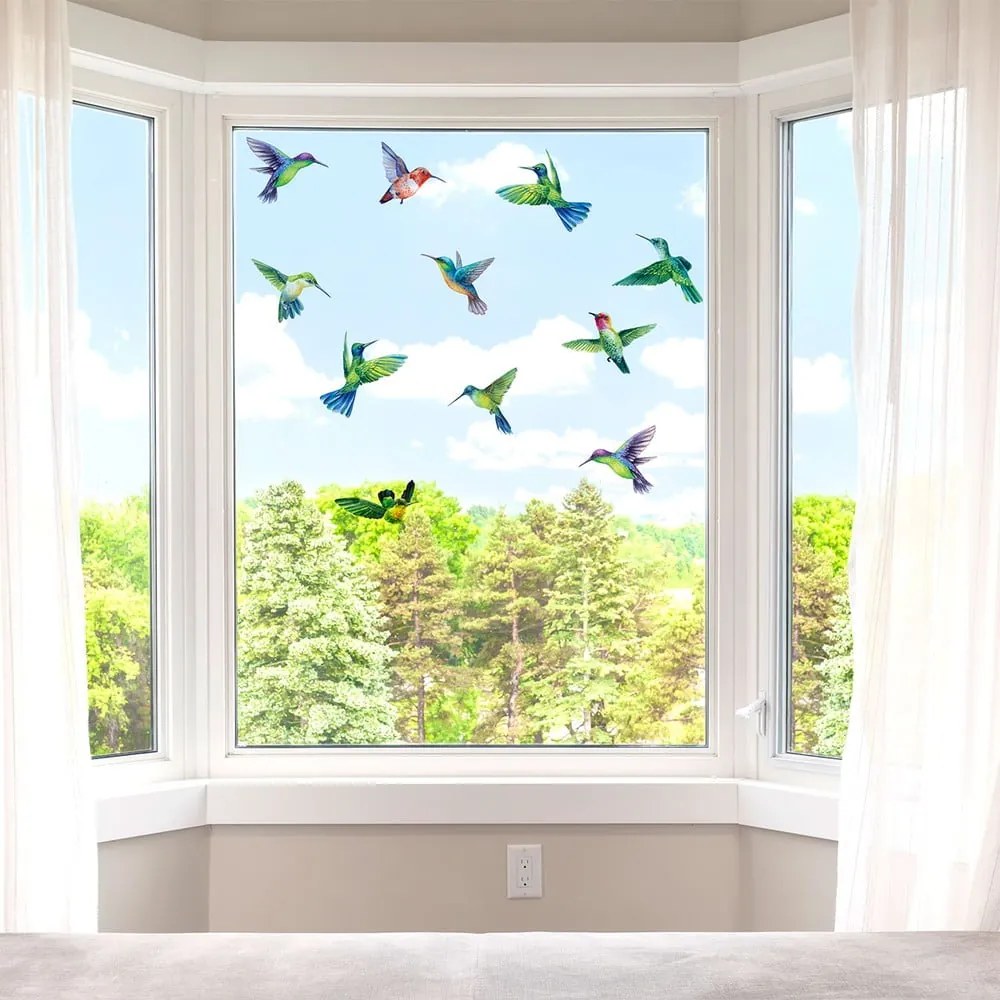 Zestaw naklejek na okno 20 szt. 40x60 cm Hummingbirds – Ambiance