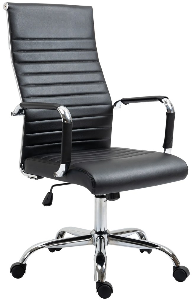 Vinsetto Fotel Obrotowy Biurowy Ergonomiczny Regulacja Wysokości PU Biały 66x69x121cm | Aosom PL