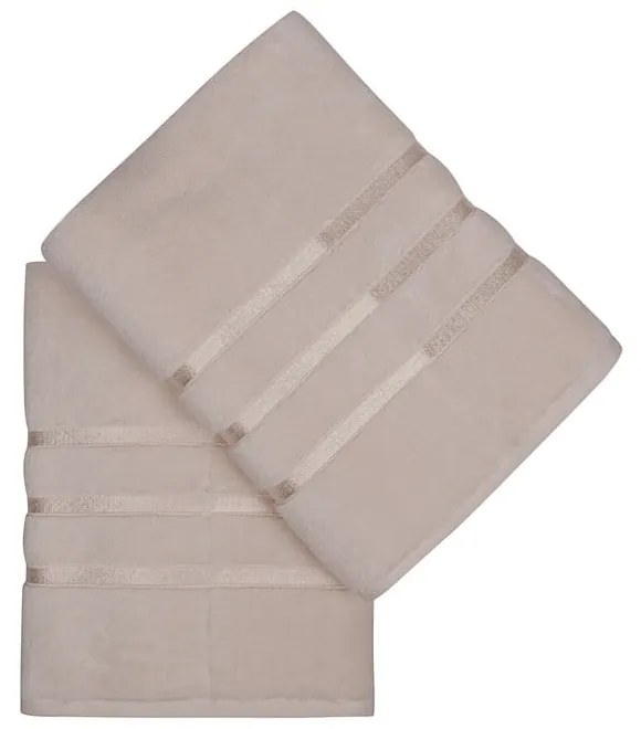 Jasnożółte bawełniane ręczniki kąpielowe frotte zestaw 2 szt. 70x140 cm Dolce – Foutastic