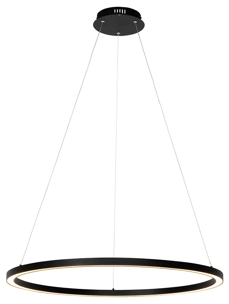 Lampa wisząca czarna 80 cm w komplecie z LED 3-stopniowo ściemnialna - GirelloDesignerski Oswietlenie wewnetrzne
