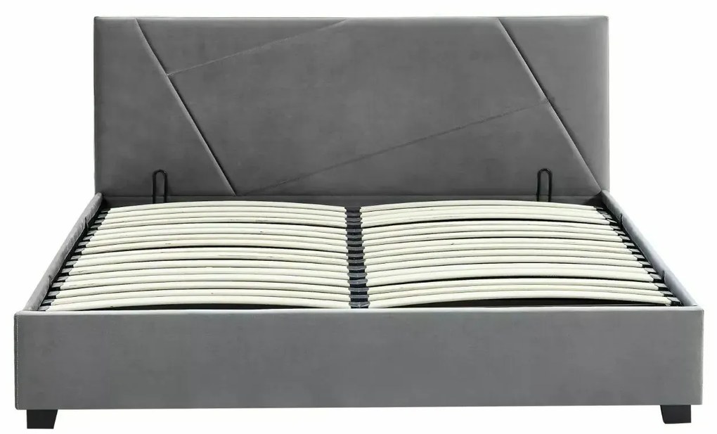 ŁÓŻKO COLUMBIA VELVET 140X200 KOLOR SZARY TAP.192 SIGNAL