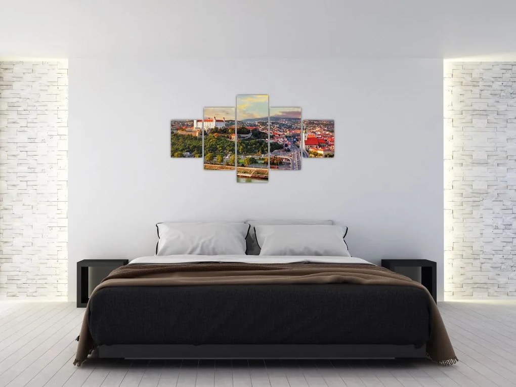 Obraz - Panorama Bratysławy, Słowacja (125x70 cm)