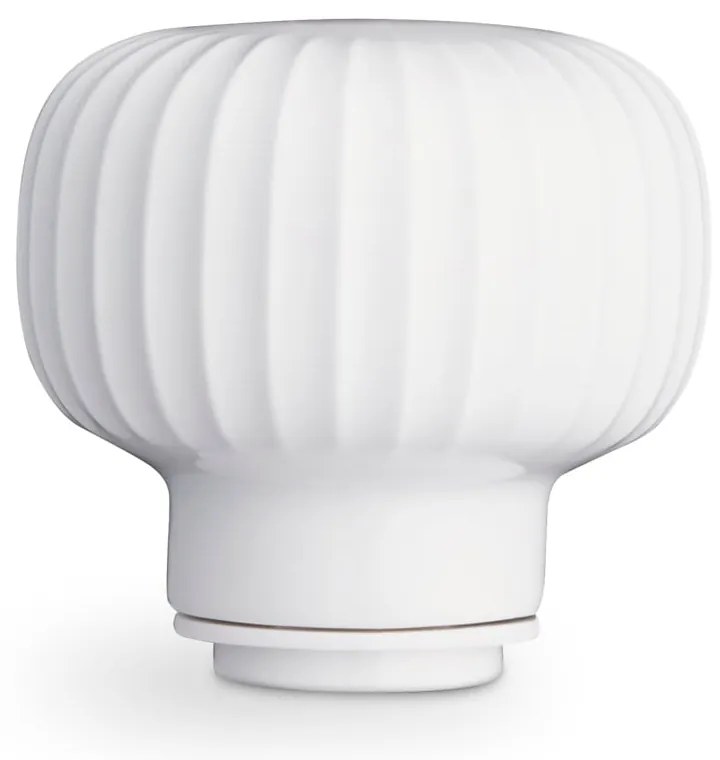 Młynek do przypraw z drewna dębowego z białym porcelanowym detalem Kähler Design Hammershoi, wys. 17,5 cm