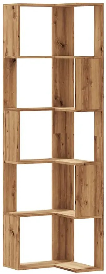 Pięciopoziomowy regał narożny dąb artisan Z4-E01