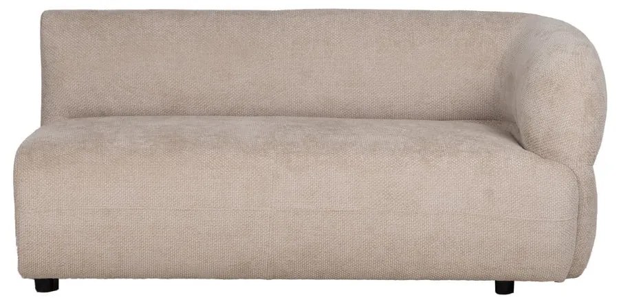 Beżowa sofa z tkaniny szenilowej prawostronna 151 cm Minimal – Ixia