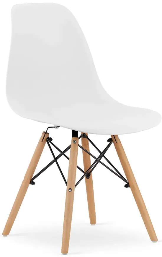 Białe minimalistyczne krzesło skandynawskie - Sopi 4X