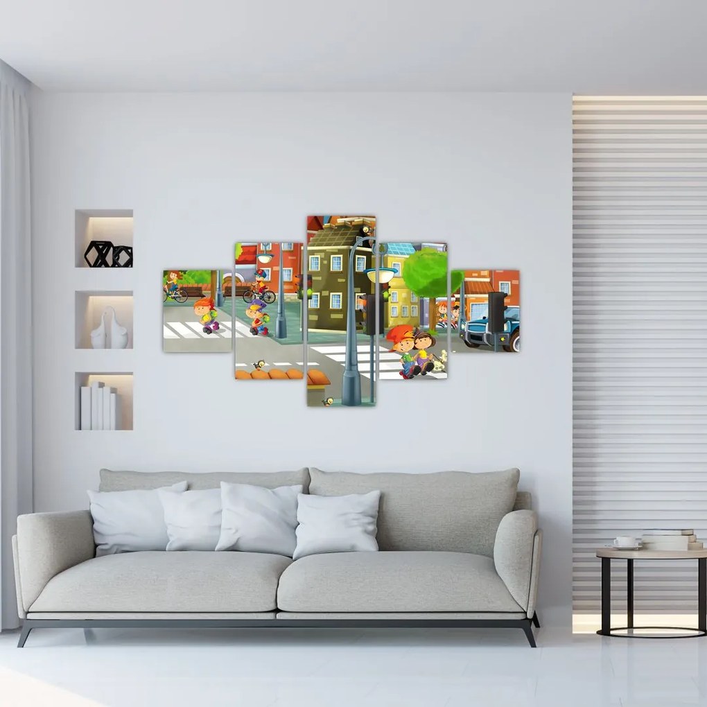 Obraz - Dziecięce miasteczko (125x70 cm)
