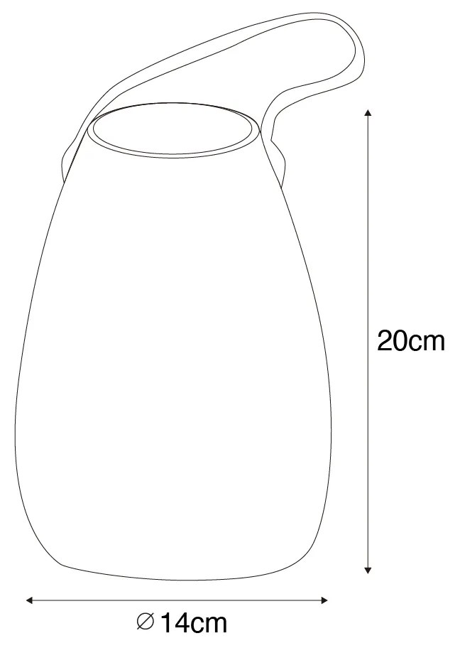 Zestaw 2 lamp stołowych białych RGBW ładowanych akumulatorowo IP54 - Pion