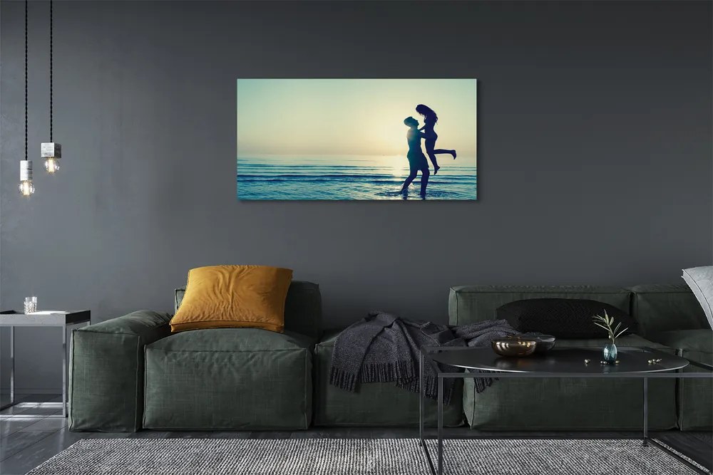 Fotoobraz na płótnie Ludzie nad Morzem