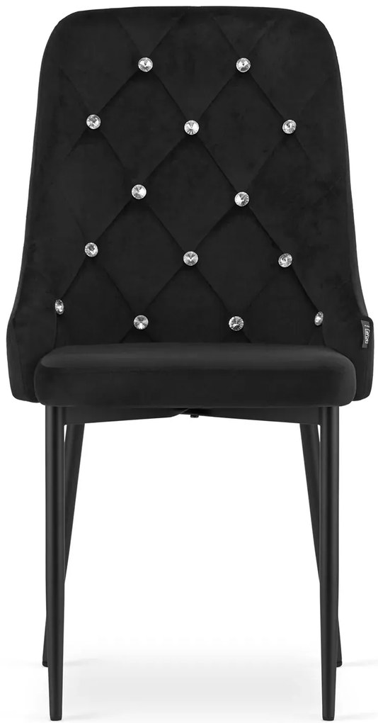 Czarne stylowe krzesło w stylu glamour S4-A60