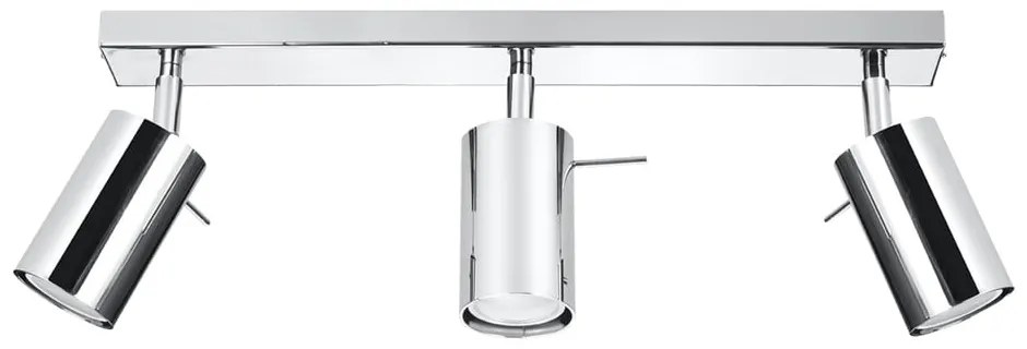 Lampa sufitowa w kolorze srebra Sollux Etna, dł. 45 cm