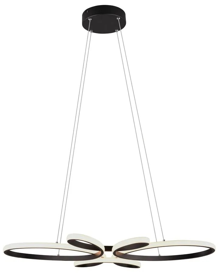 Czarna lampa wisząca LED Fly – Trio