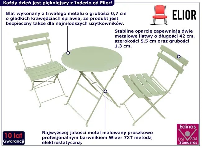 Zielony zestaw ogrodowy na balkon - Ibler