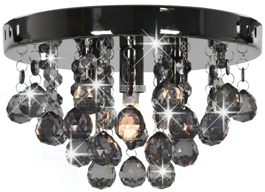 Czarno-fioletowa okrągła lampa sufitowa glamour P8-S84