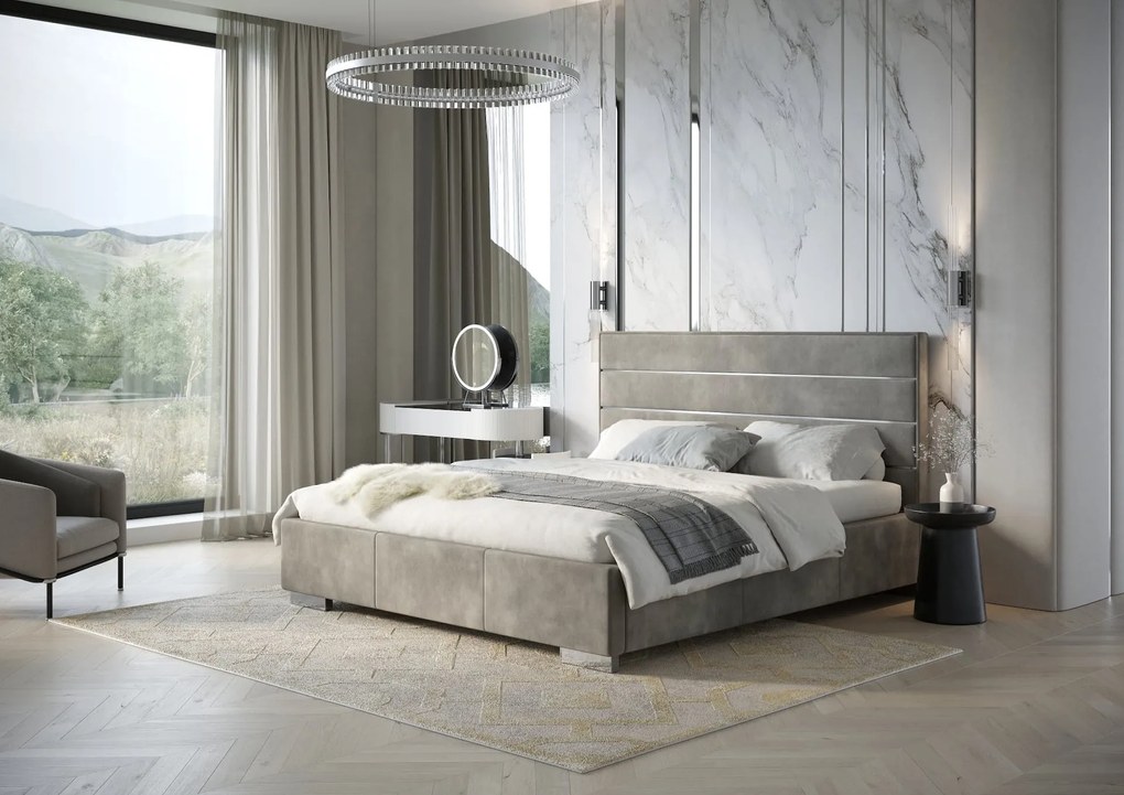 Łóżko tapicerowane Quaddro Full Silver