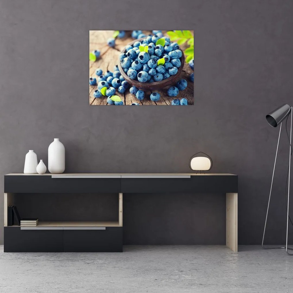 Obraz na szkle - Jagody (70x50 cm)