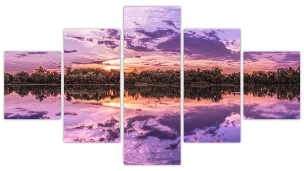 Obraz fioletowego nieba (125x70 cm)