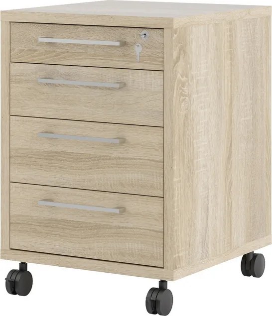 Kontenerek 4-szufladowy na kółkach Prima 4 dąb sonoma