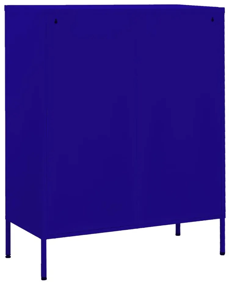 Granatowa szafka gospodarcza w stylu industrialnym H6-D23