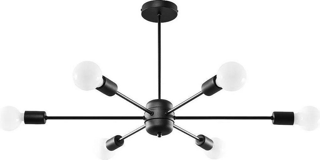 Żyrandol LANGO 6 czarny