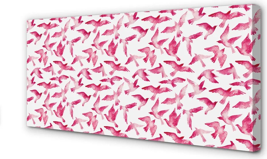 Obraz drukowany na płótnie Egzotyczne Różowe Ptaki