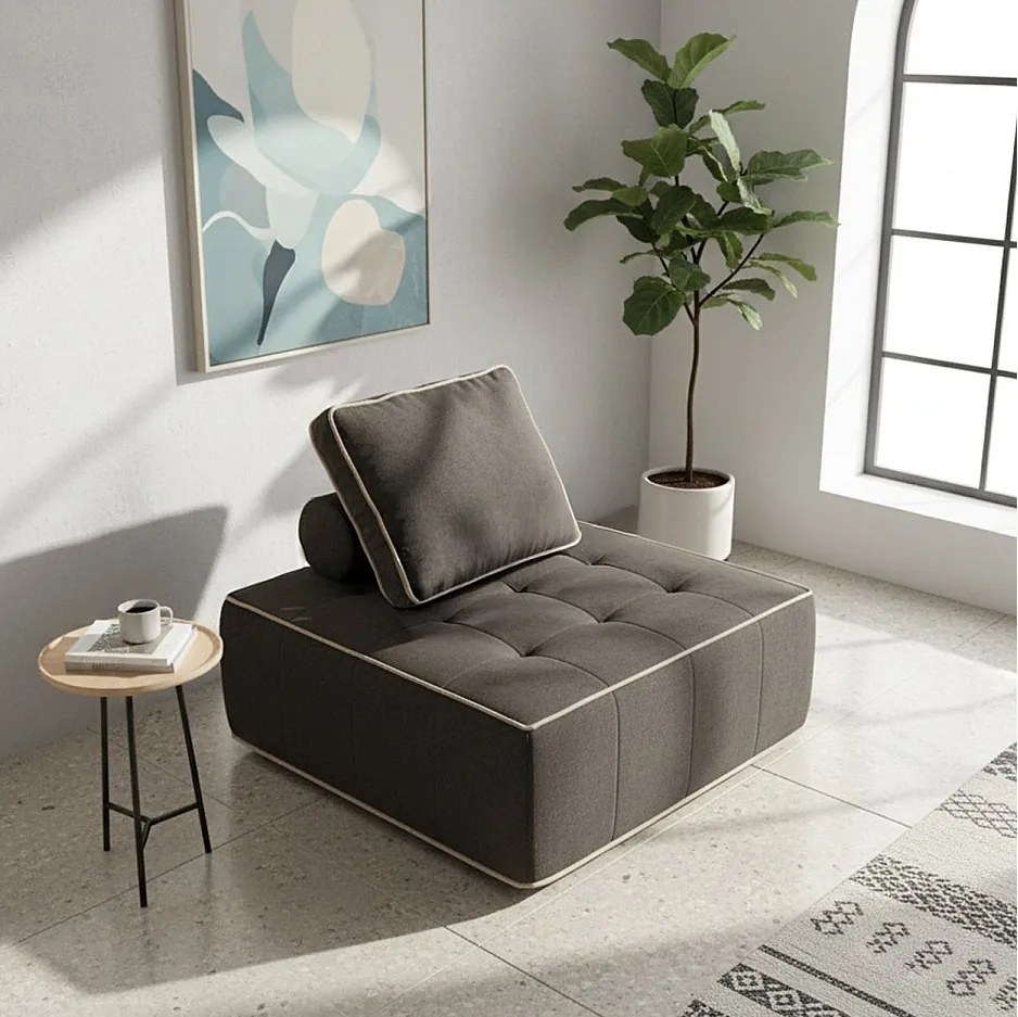 Fotel Zen 1-osobowy – czekoladowy i piaskowy