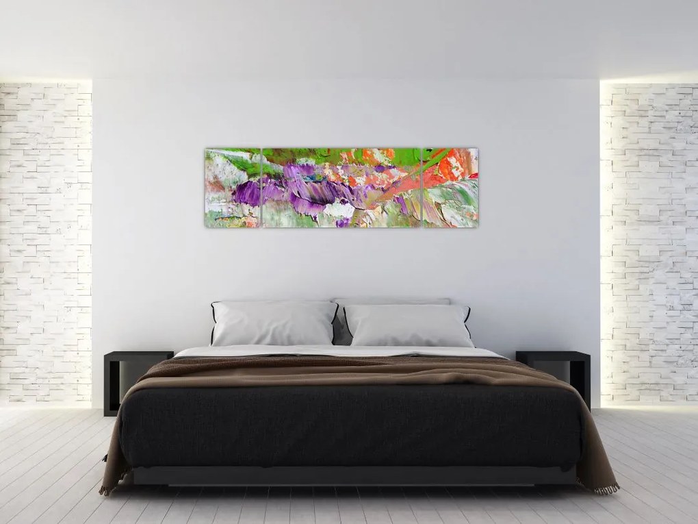 Obraz abstrakcji - malarstwo (170x50 cm)